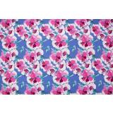 Baumwolle JERSEY Stoff Baumwolljersey Blumen Sommer Blüten Kolibri Floral flower