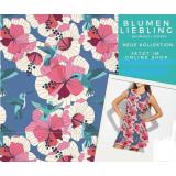 Baumwolle JERSEY Stoff Baumwolljersey Blumen Sommer Blüten Kolibri Floral flower